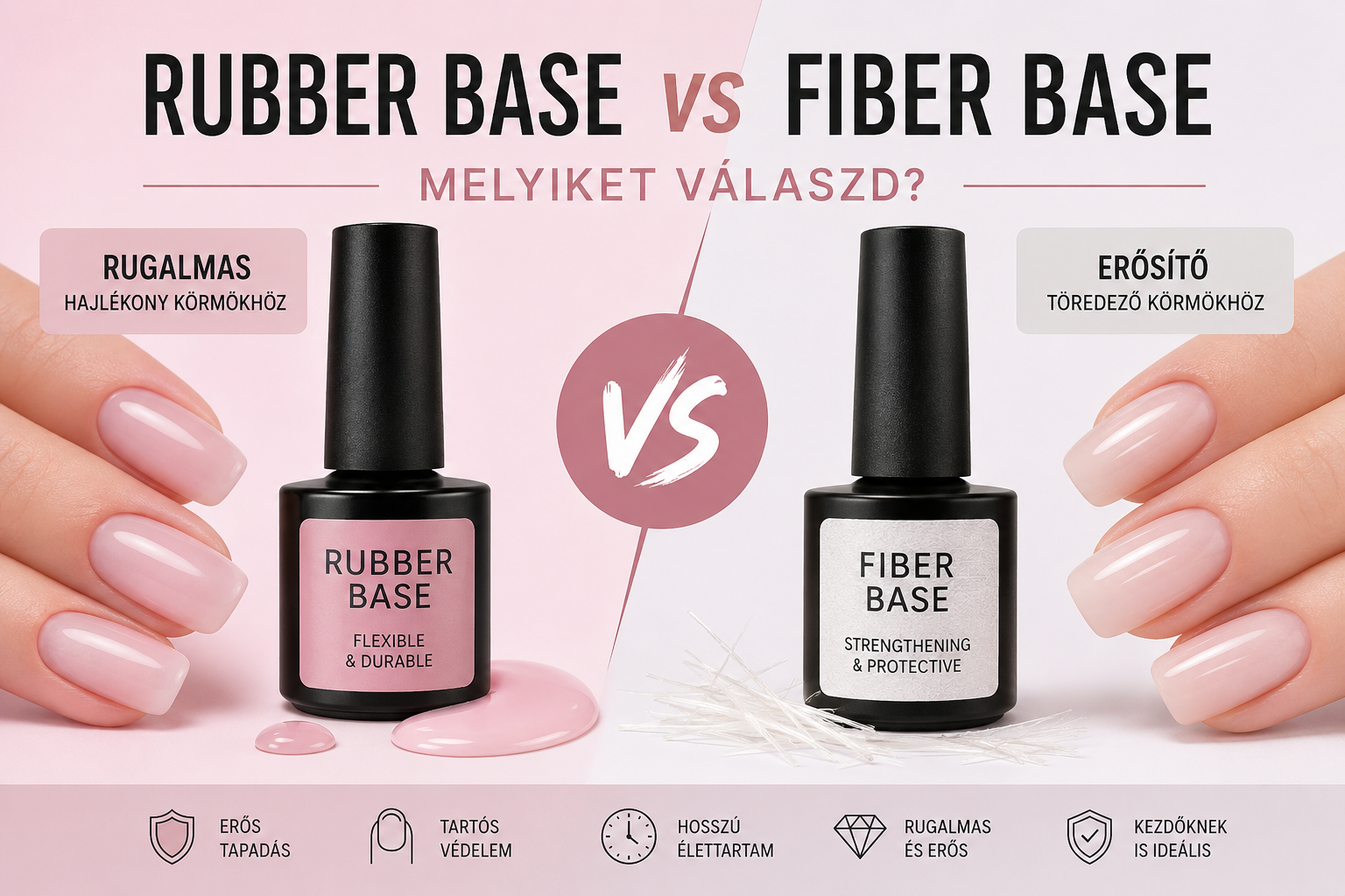 Rubber Base vagy Fiber Base? Melyiket válaszd a tartós géllakk alaphoz?
