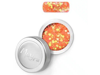 60129 Web 22 Moyra Holo glitter mix Chameleon Light Orange 3g 850x850
