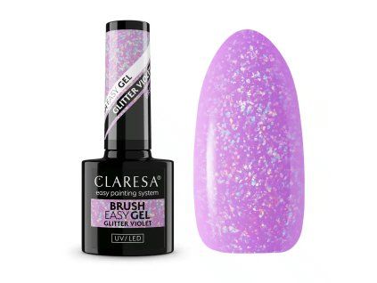 Brush easy gel glitter violet