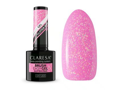 Brush easy gel glitter pink