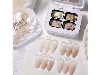 BORN PRETTY 4in1 Painting Gel Palette No.S01 Mist Murmur