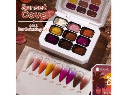 BORN PRETTY 4in1 Painting Gel Palette No.L04 Sunset Cove