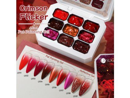 Born Pretty 4in1 Painting Gel Palette No.L08 Crimson Flicker